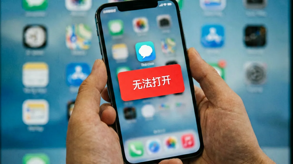 用户在手机上尝试打开绿巨人app时屏幕显示无法打开的错误提示场景