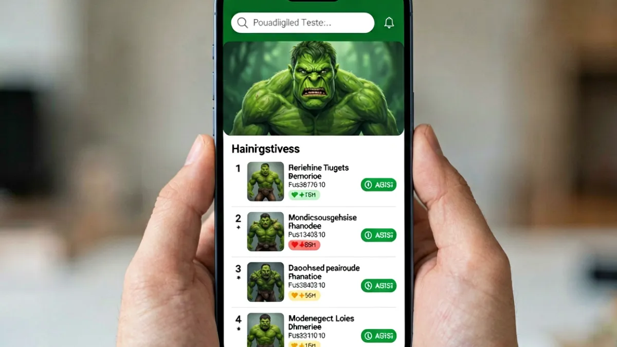 绿巨人app发现页面截图，展示搜索框与热榜话题列表的实际使用界面