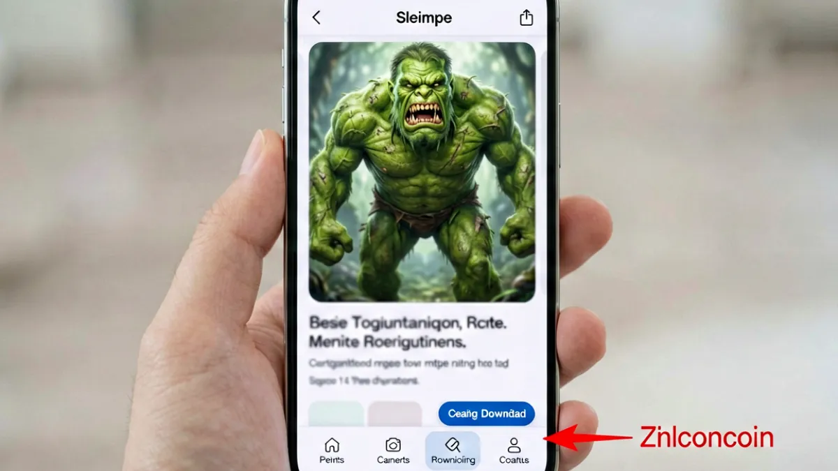 绿巨人app内容详情页底部操作栏，箭头标注离线缓存按钮位置，方便新手找到隐藏功能