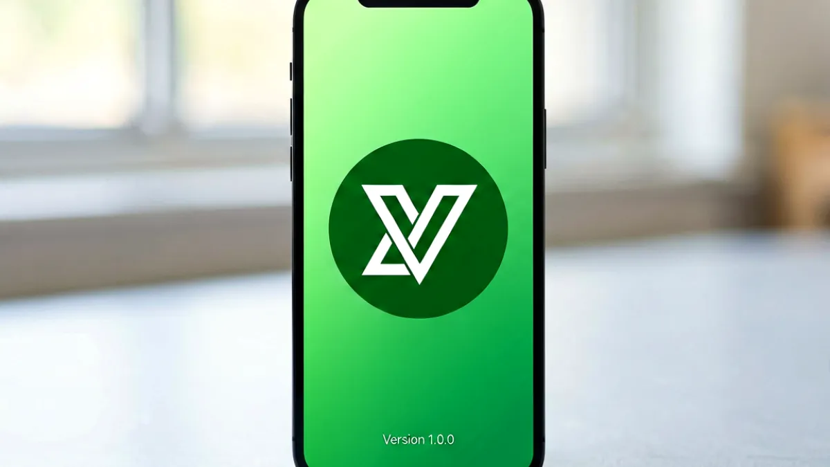 绿巨人app最新版本发布公告界面，展示绿色主题的应用启动画面与版本号信息